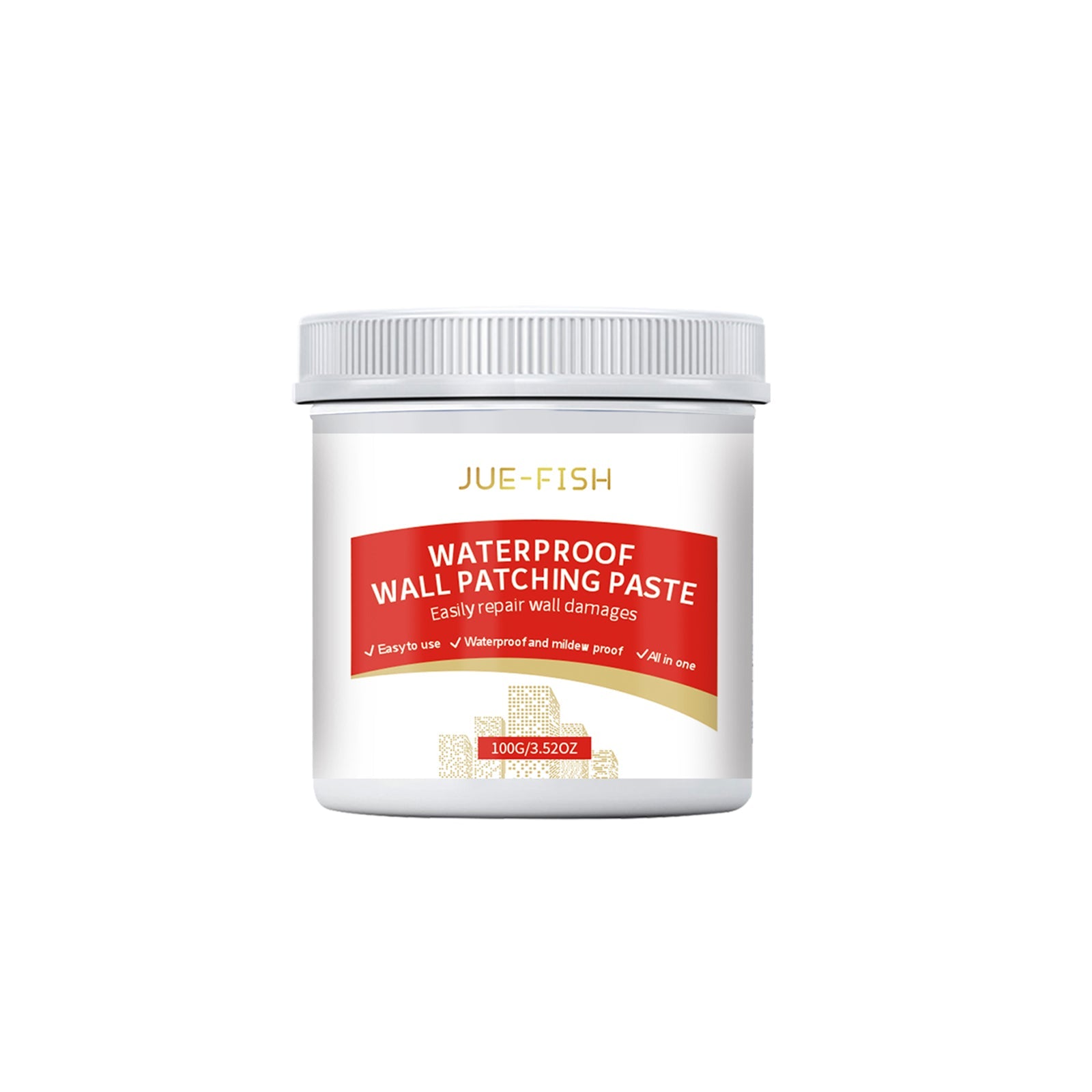 Transform Your Walls with Jue-Fish Wall Plaster, Waterproof Crack Repair, Mold Resistant ,100g