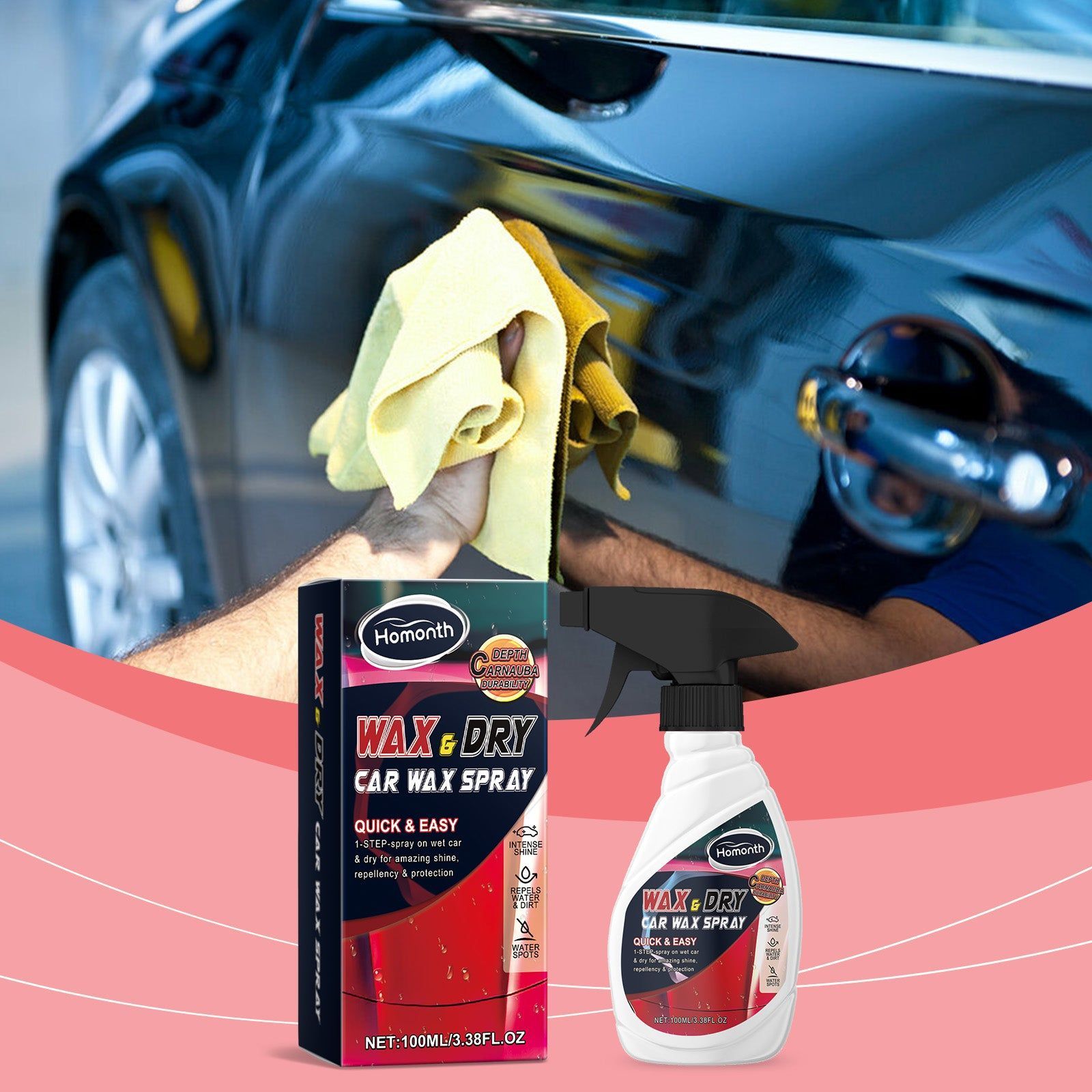 Automobile Coating Spray, UV Protection, Car Wax & Polish, Easy to Use ,100ml