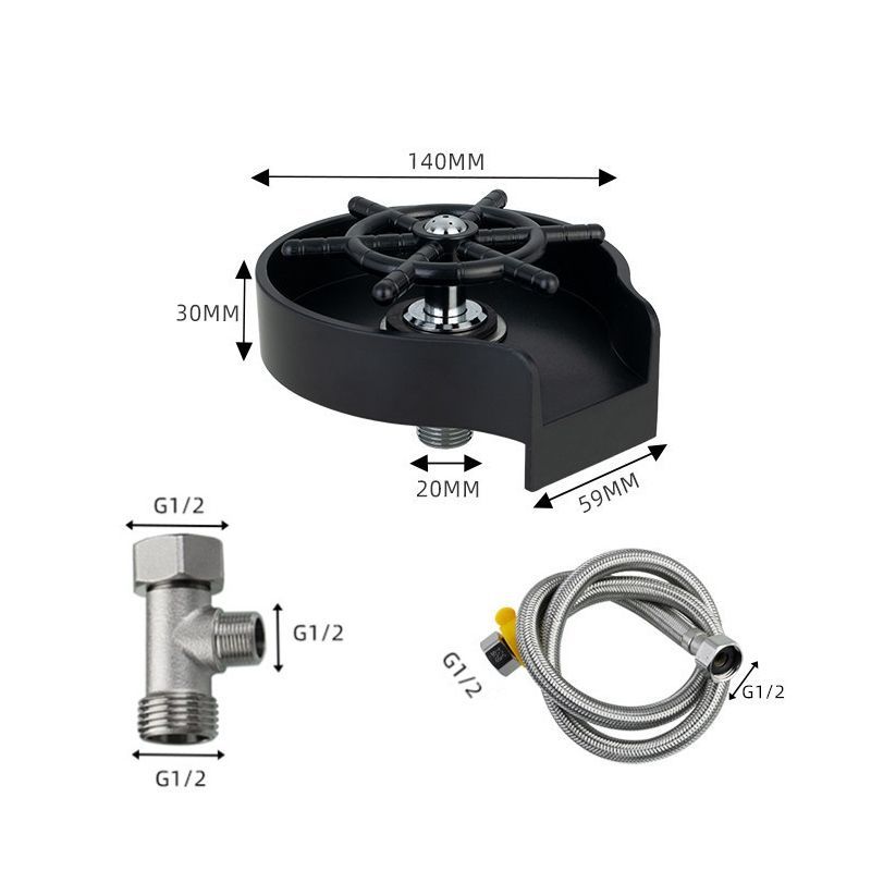 Spray Flusher Black+Soft Hose+G1/2 Three-way Black+Soft Hose+G1/2 Three-way