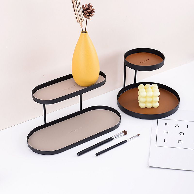 Double Layer Storage Tray Aromatherapy Candle Tray Cake Jewelry Display Tray