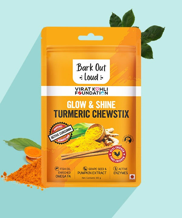 Bark Out Loud Glow & Shine Turmeric Chewstix - 100gms