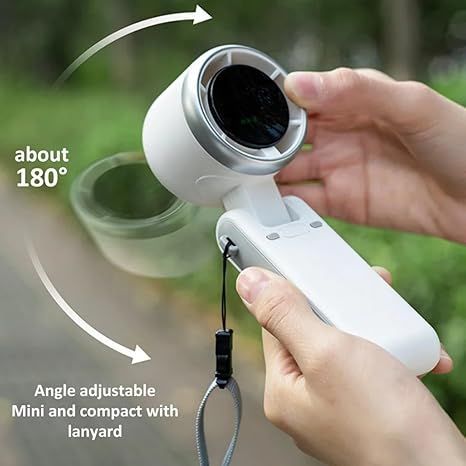 Portable Handheld Fan USB Rechargeable 5 Speed 3600mAh Foldable Fan for Office Desk