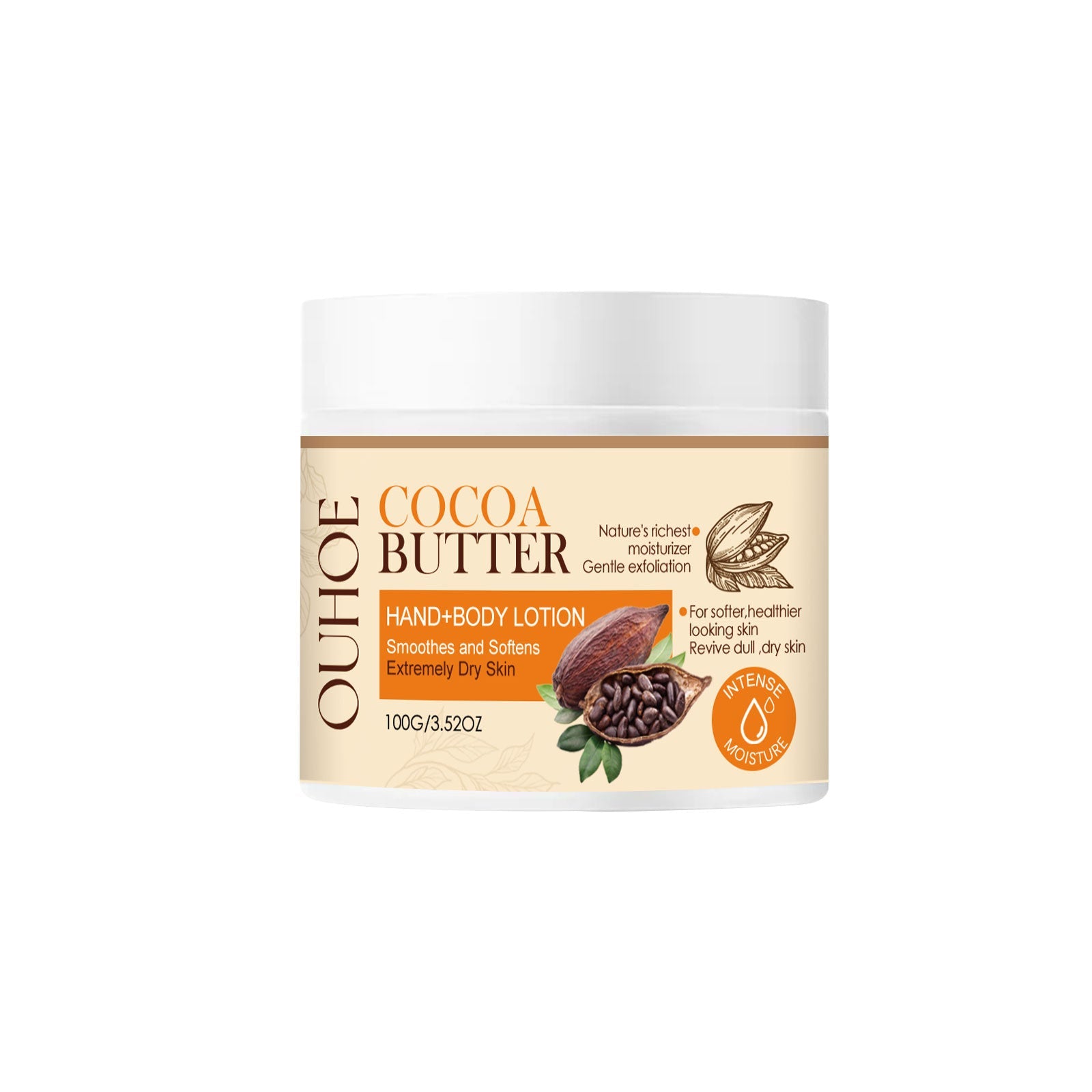 Cacao Body Lotion Brightening and Hydrating Skin, Acne Mark Removal, Natural Moisturizer ,100g