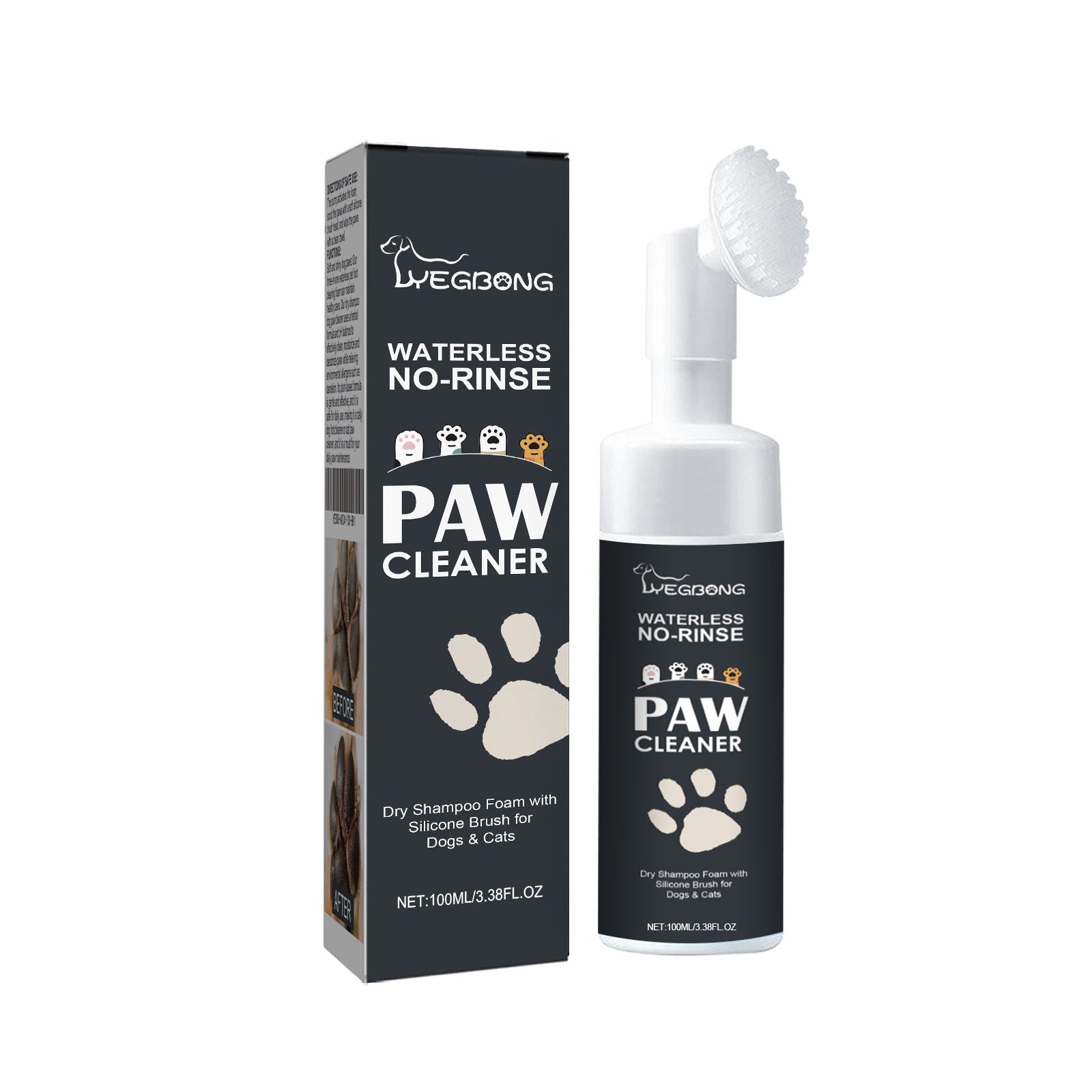 Claw Cleaner for Pets, Gentle Paw Wash, Bacteria & Toxin Removal, Dog Cat Foot Care ,100ml