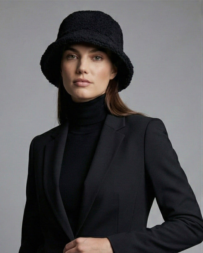 Urban Outfitters black and beige hat
