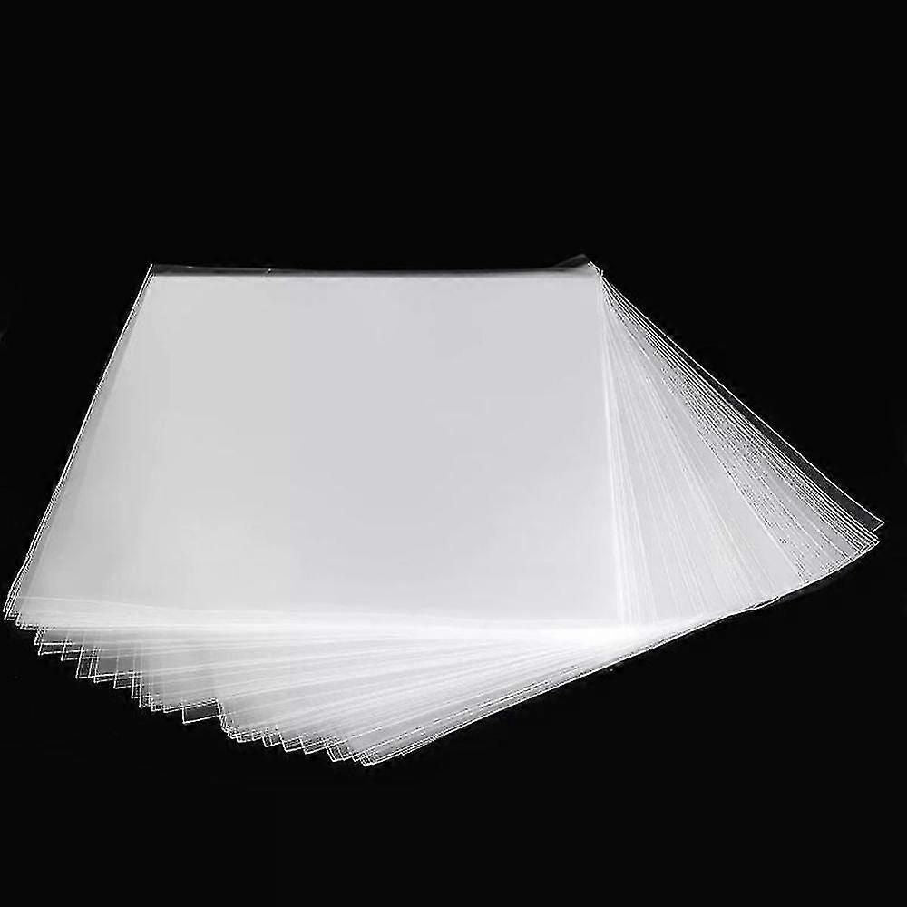 50pcs Opp Gel Record Protective Cover For Turntable Player Lp Vinyl Record Bag Flat Open