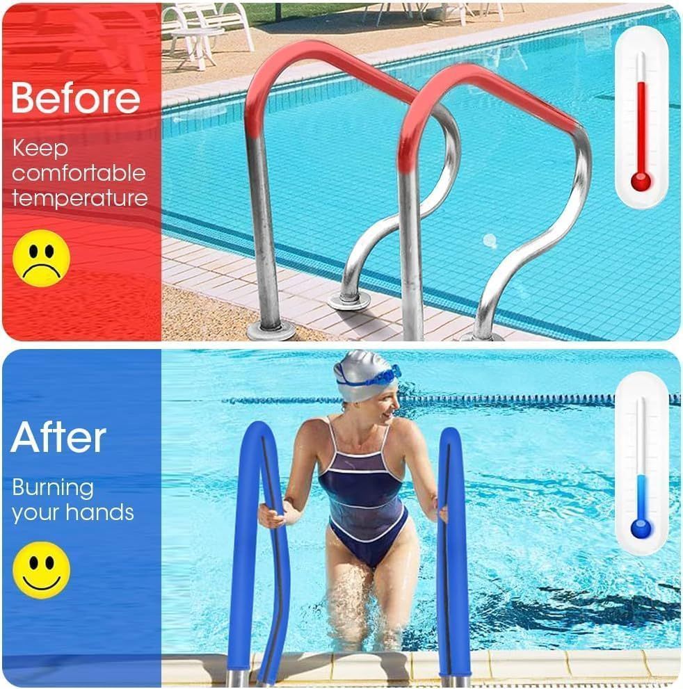 Swimming Pool Handrail Cover 180 cm Swimming Pool Rail Sleeve Handle Protection with Zip