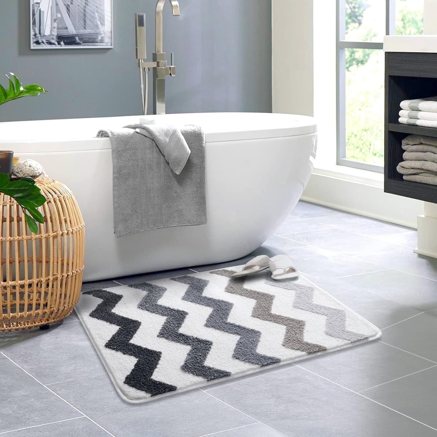 AIESY® Beautiful Luxury Washable Quick Dry Non Slip Bath Mat