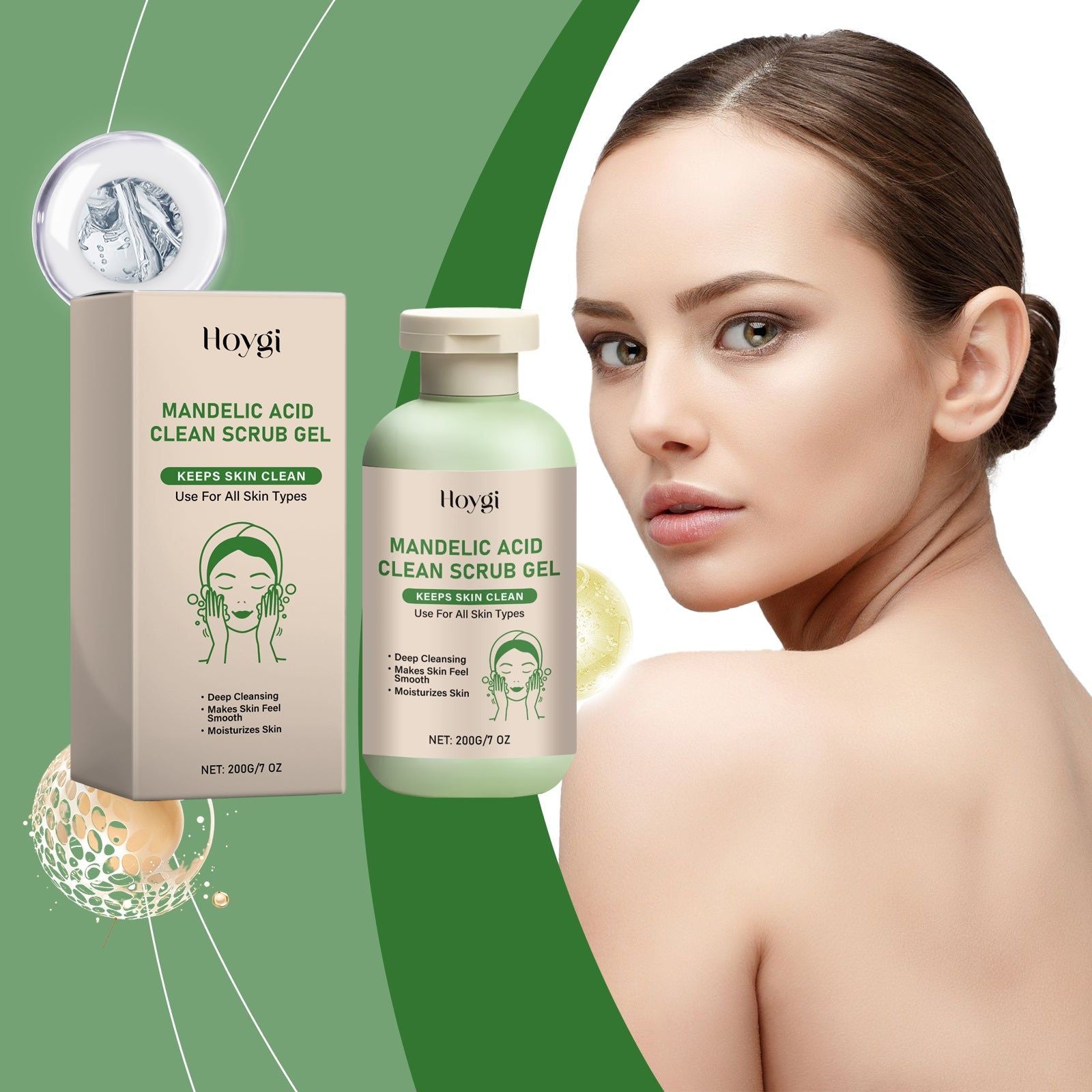 Body Exfoliating Gel, Deep Cleansing Moisturizer, Gentle Mud Scrub for Smooth Skin ,200g