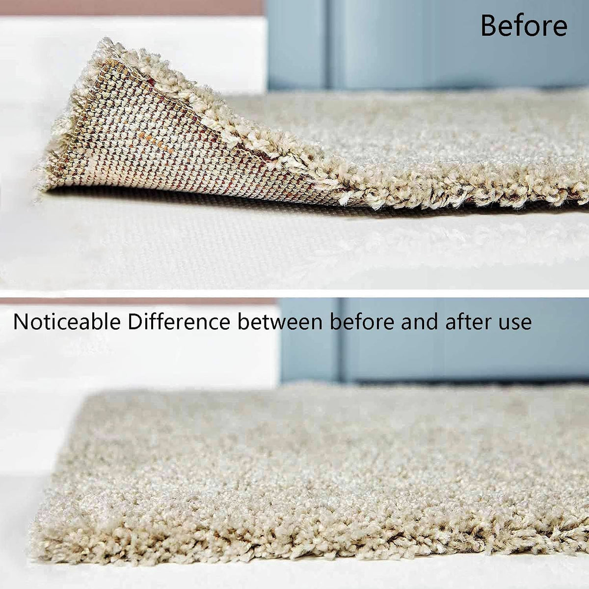8pcs Rug Grippers Carpet Fixed Stickers Non Slip Rug Pad Non Skid Reusable Rug Tape