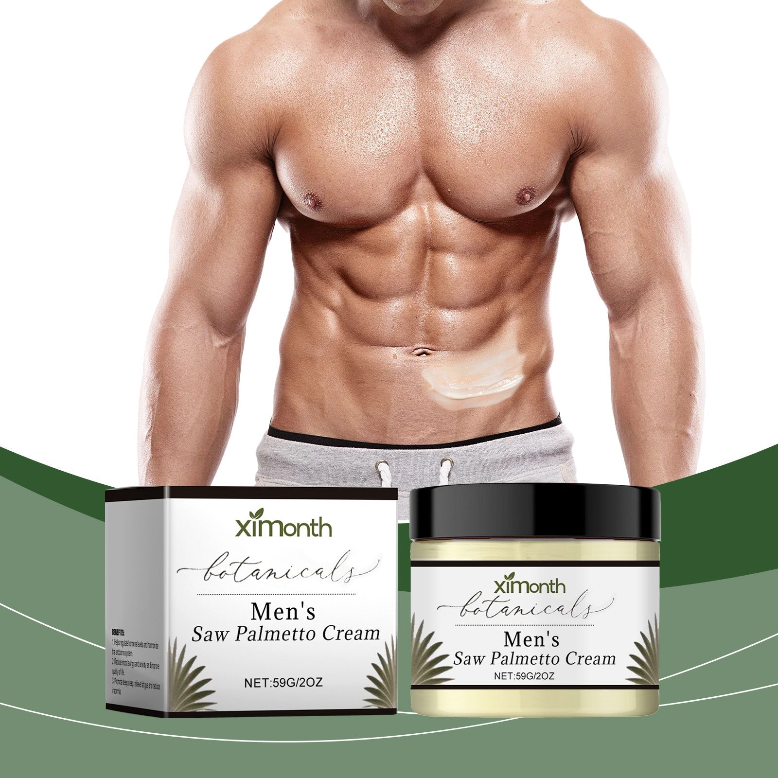 Body Care Cream for Men, Soothes Discomfort, Nourishes, Moisturizes, Natural Strength ,59g