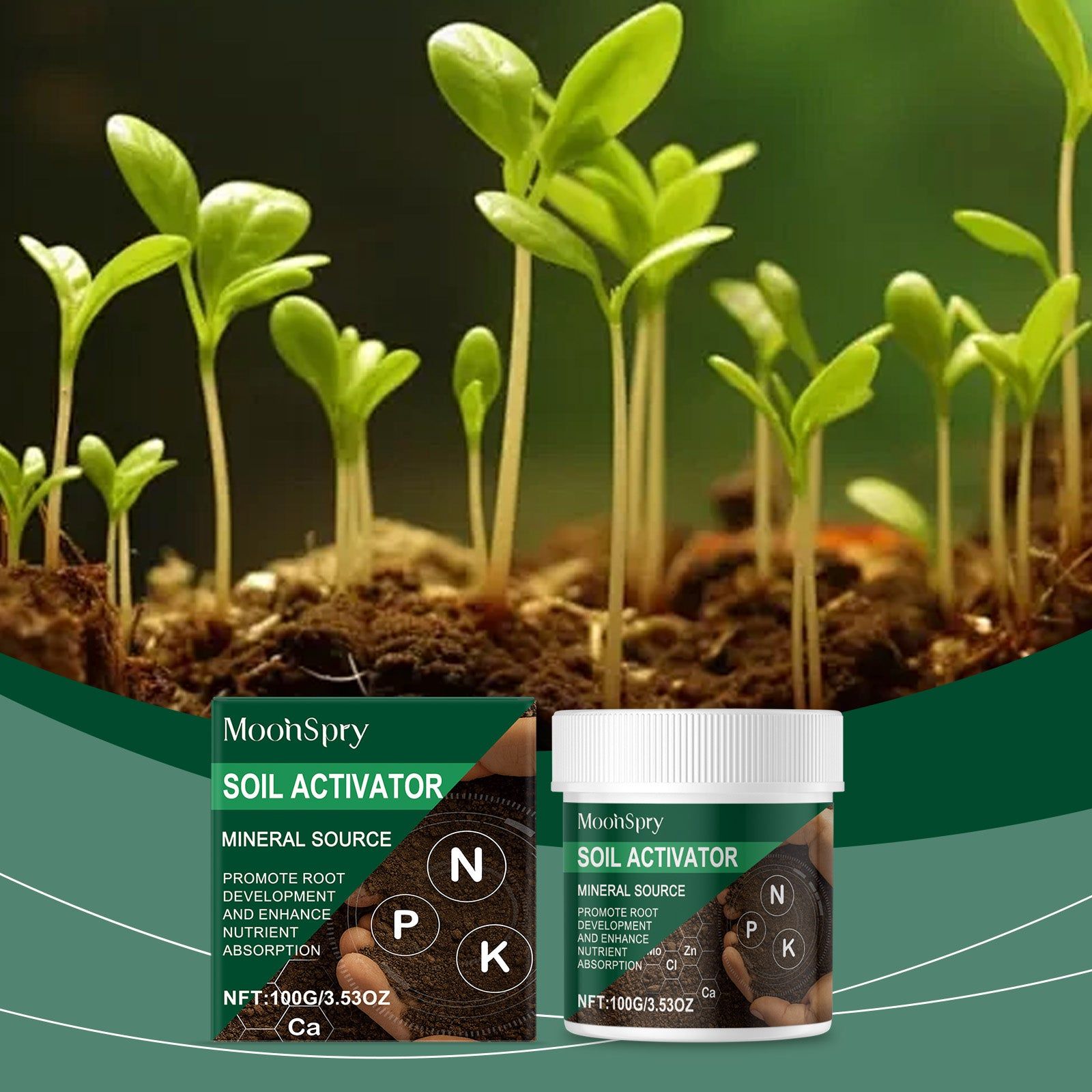 Boost Plant Nutrition Soil Activator, Improve Growth, Enhance Yield, Easy Garden Care ,100g
