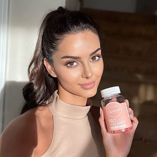 Sugarbear ProCollagen, Vegan Collagen Gummies, Amino Acids, Vitamin D , Vitamin C, B-12 and Biotin, Promotes Hair, Nail, Skin, Bone and Joint Health