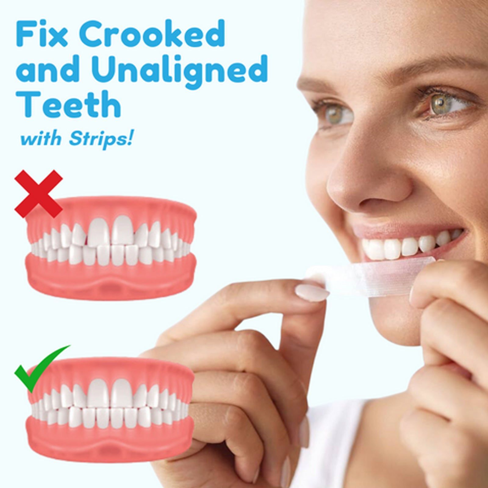 Achieve Bright Clean Teeth, Whiten & Protect Gums with Strips ,7pcs