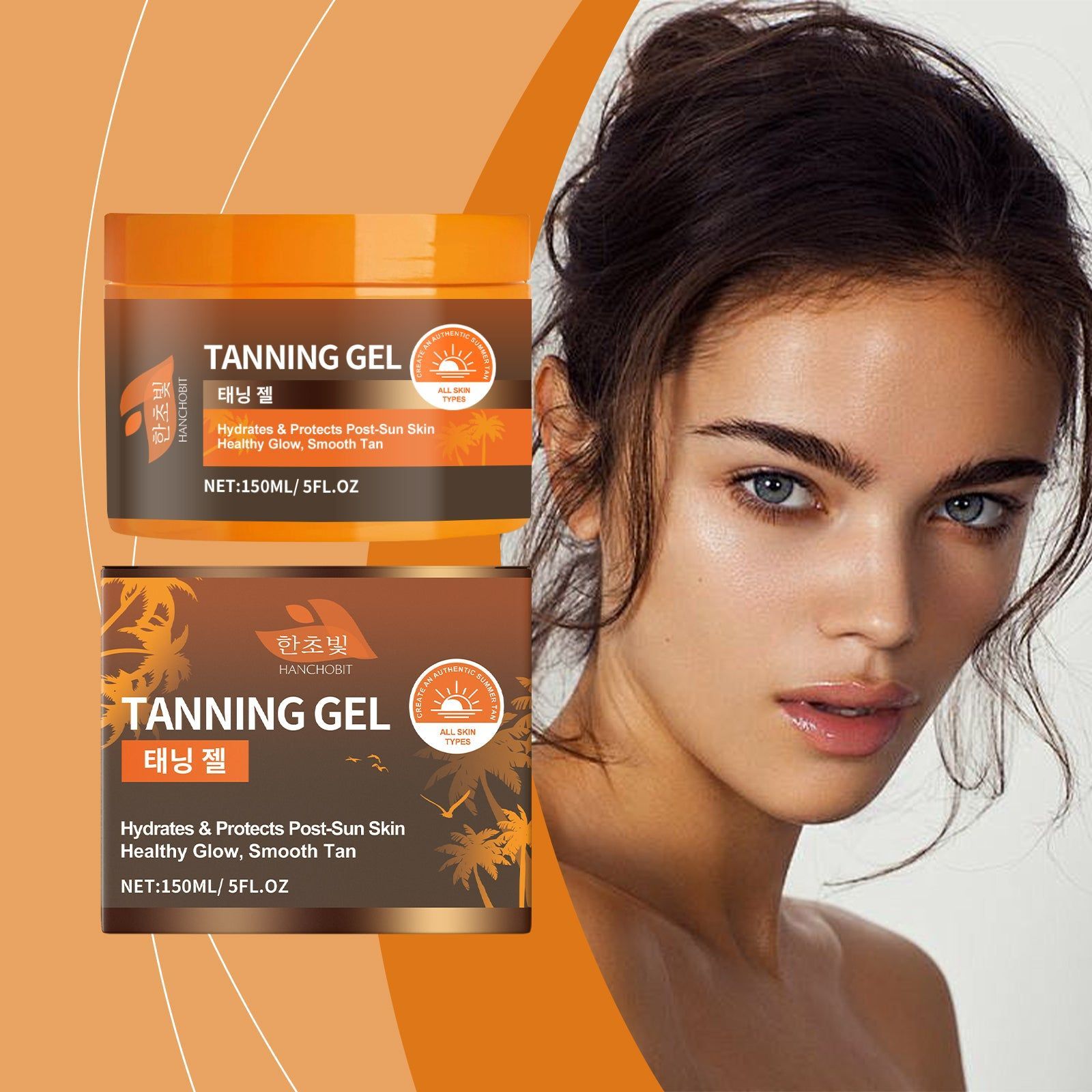 Black Gel, Natural Tan, Hydrating Body Care, Herbal Skin Protector ,150ml
