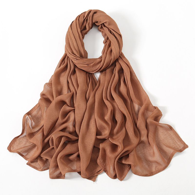 Dark Green Cotton Hijab Scarf for Women 190x85cm