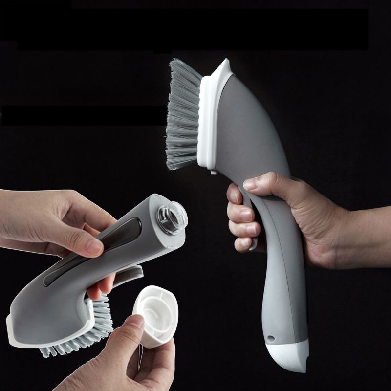 Long Handle Kitchen Cleaning Brush Refill Liquid Soap Washing Scrub Brush
