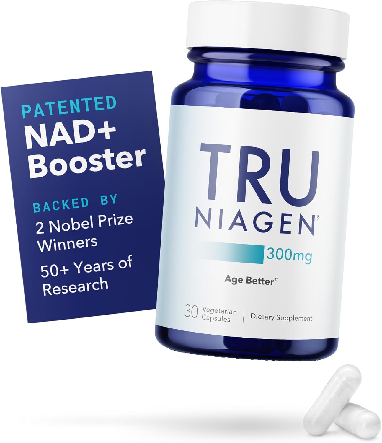 TRU NIAGEN - Patented Nicotinamide Riboside NAD+ Supplement. NR Supports Cellular Energy Metabolism & Repair, Vitality, Healthy Aging of Heart, Brain & Muscle - 30 Servings / 30 Capsules - Pack of 1