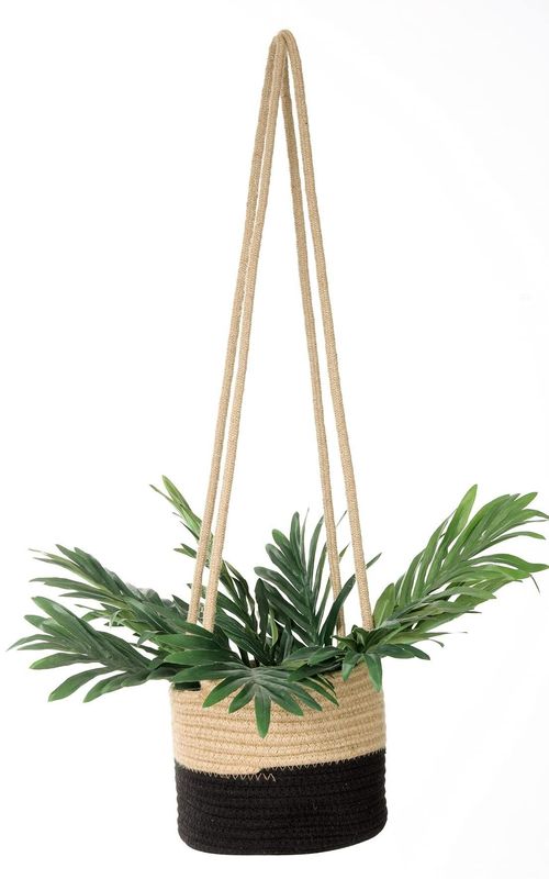 Jute Rope Woven Indoor Plant Hanging Holder For Decor