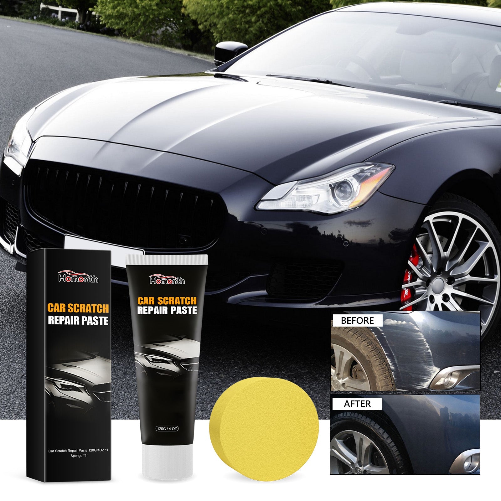 Car Scratch Repair Paste, Fast Deep Scratch Fix, Automotive Polishing, Reconditioning Cream ,1set