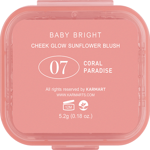 CHEEK GLOW SUNFLOWER BLUSH 5.2G BABY BRIGHT (M) 07 CORAL PARADISE