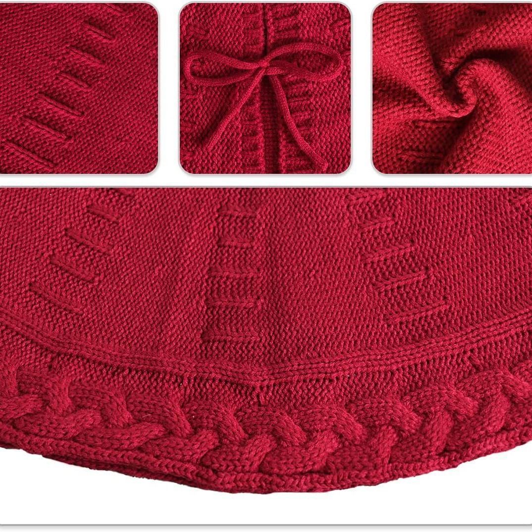 Christmas Tree Skirt Xmas Tree Plush Tree Mat for Holiday Home Decoration