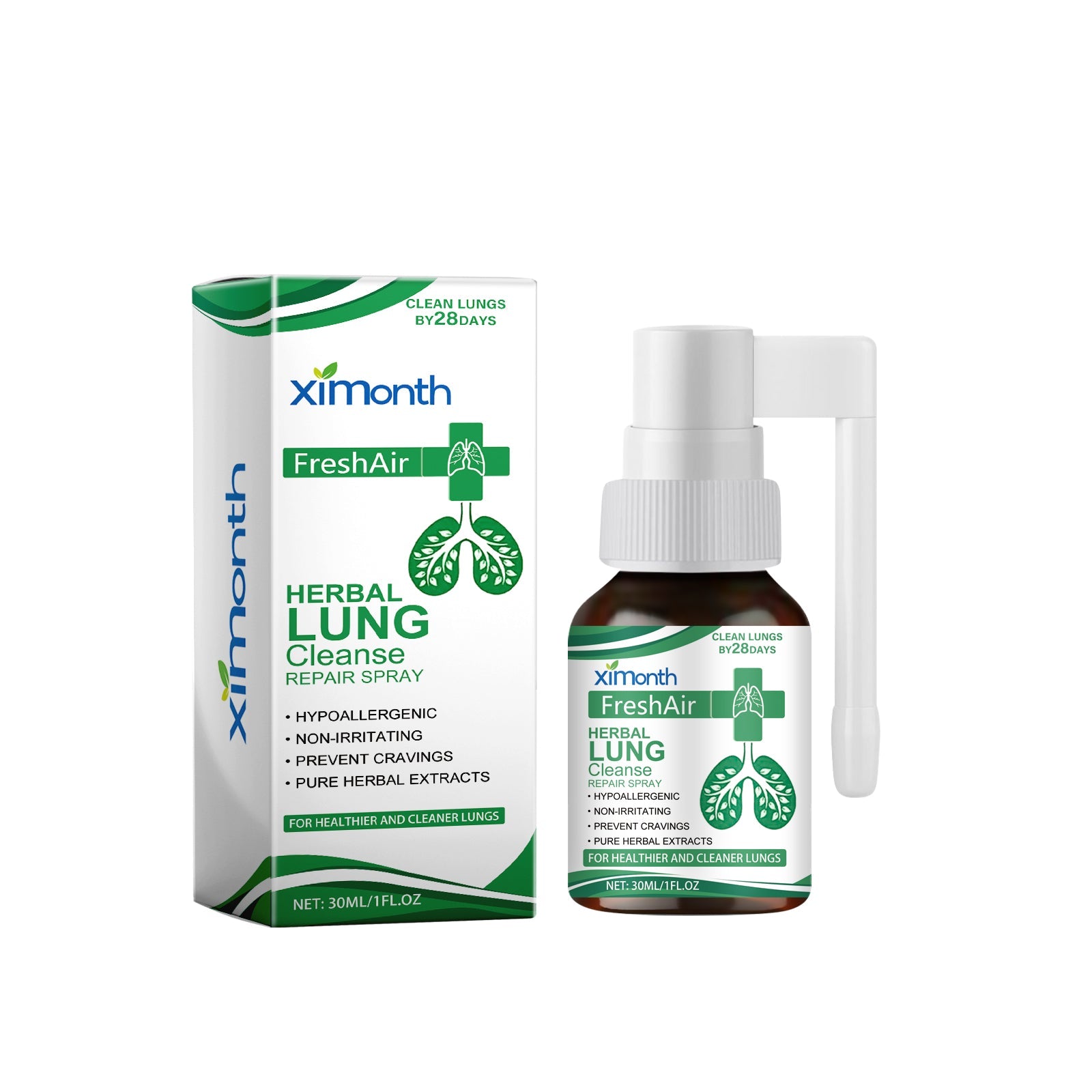 Body Care Spray, Gentle Moisturizing, Respiratory Relief, Natural Lung Detox ,30ml
