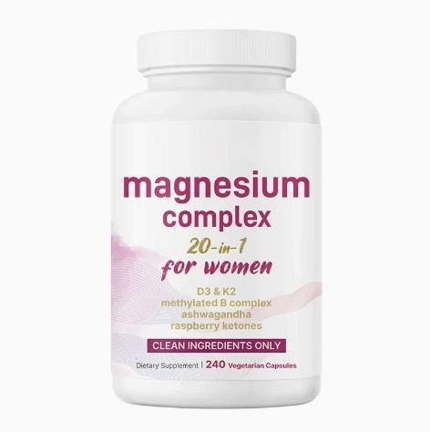 20-in-1 Magnesium Complex Capsules for Women, 240 Vegetarian Capsules, Daily Dietary Supplement