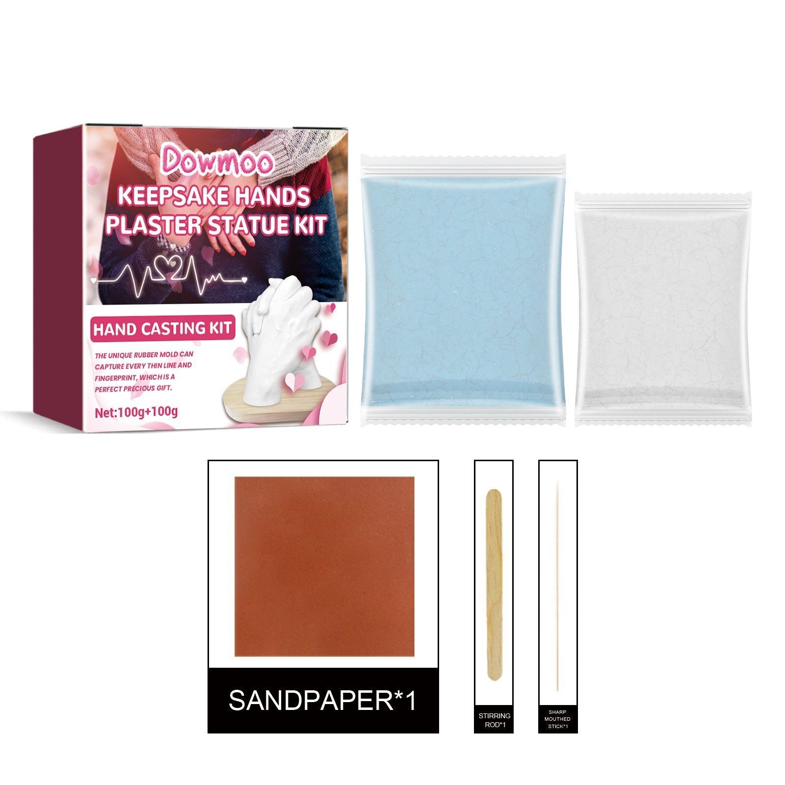 Create Lasting Memories with Hand Film Plaster Kit, DIY 3D Hand Casting, Perfect Gift ,1set