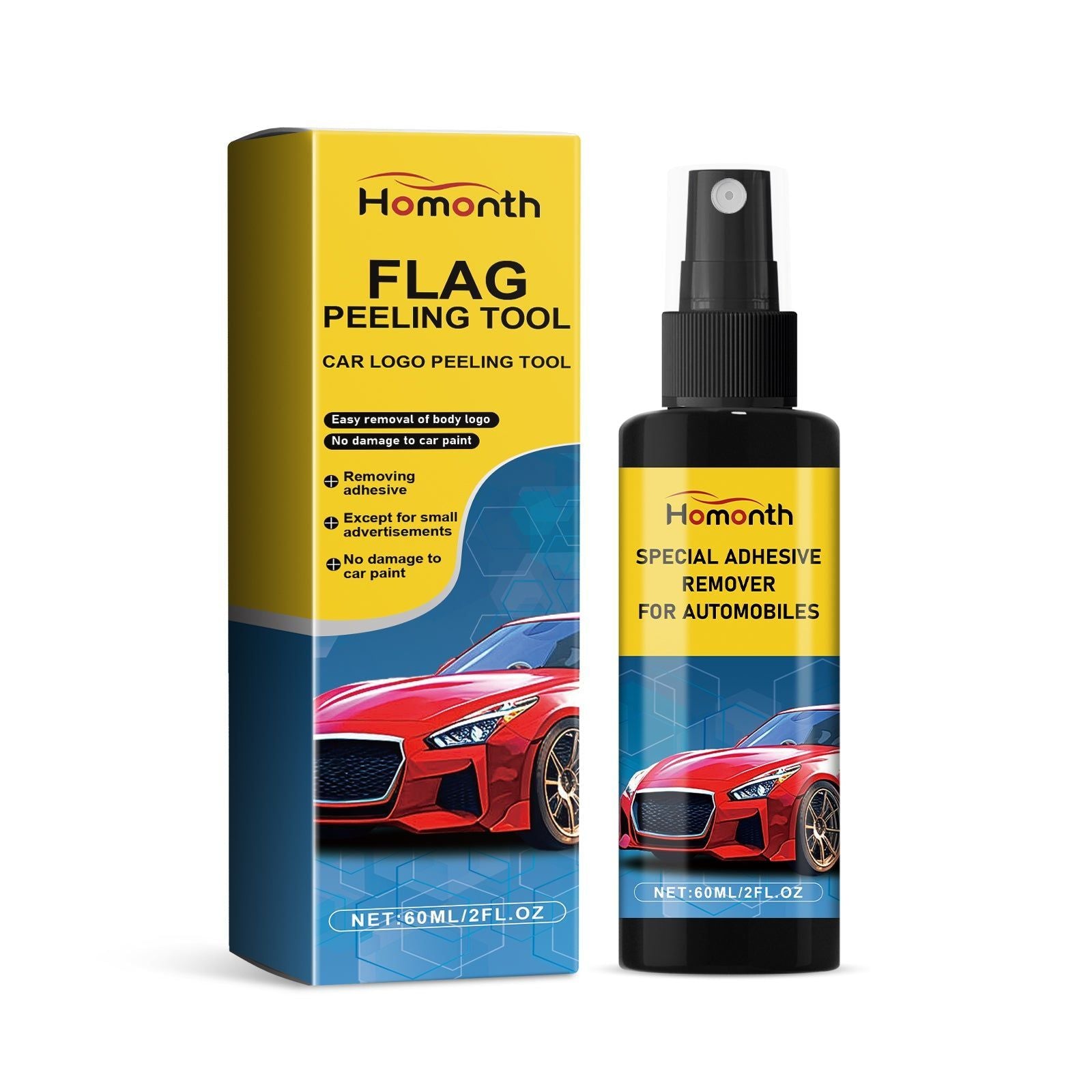 Car Sticker Remover, Fast Degumming Adhesive Remover for Car Doors Windows ,60ml