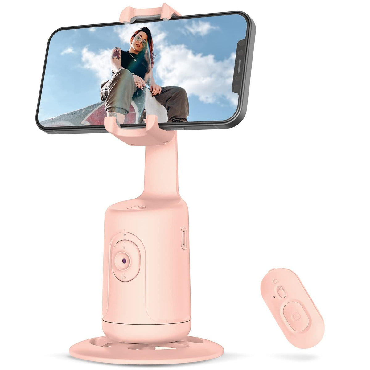Auto Face Tracking Tripod 360 Degrees Rotation Phone Holder With Remote Control
