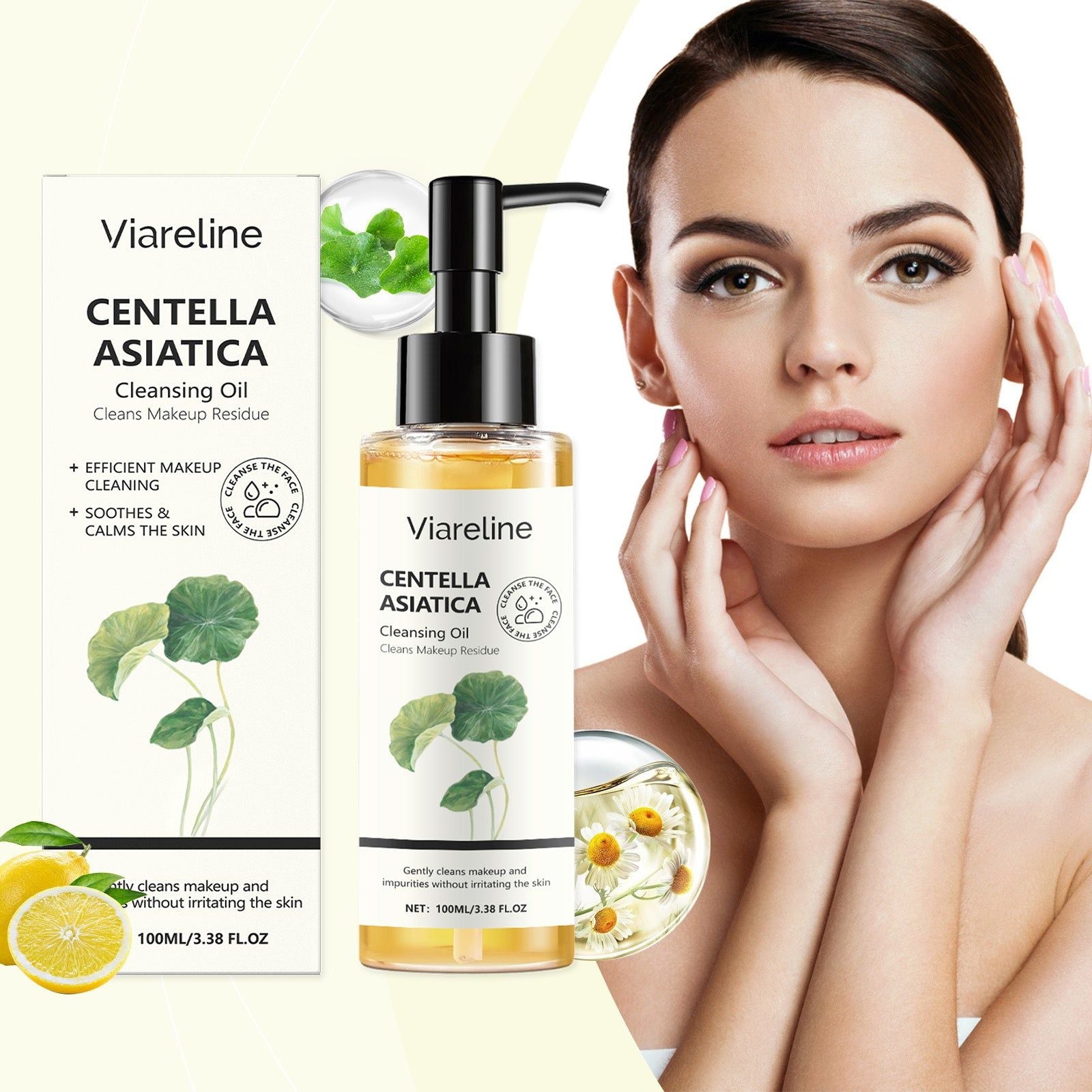 Centella Facial Cleansing Oil, Gentle Makeup Remover, Hydrating, Soothing, Natural Skincare ,100ml