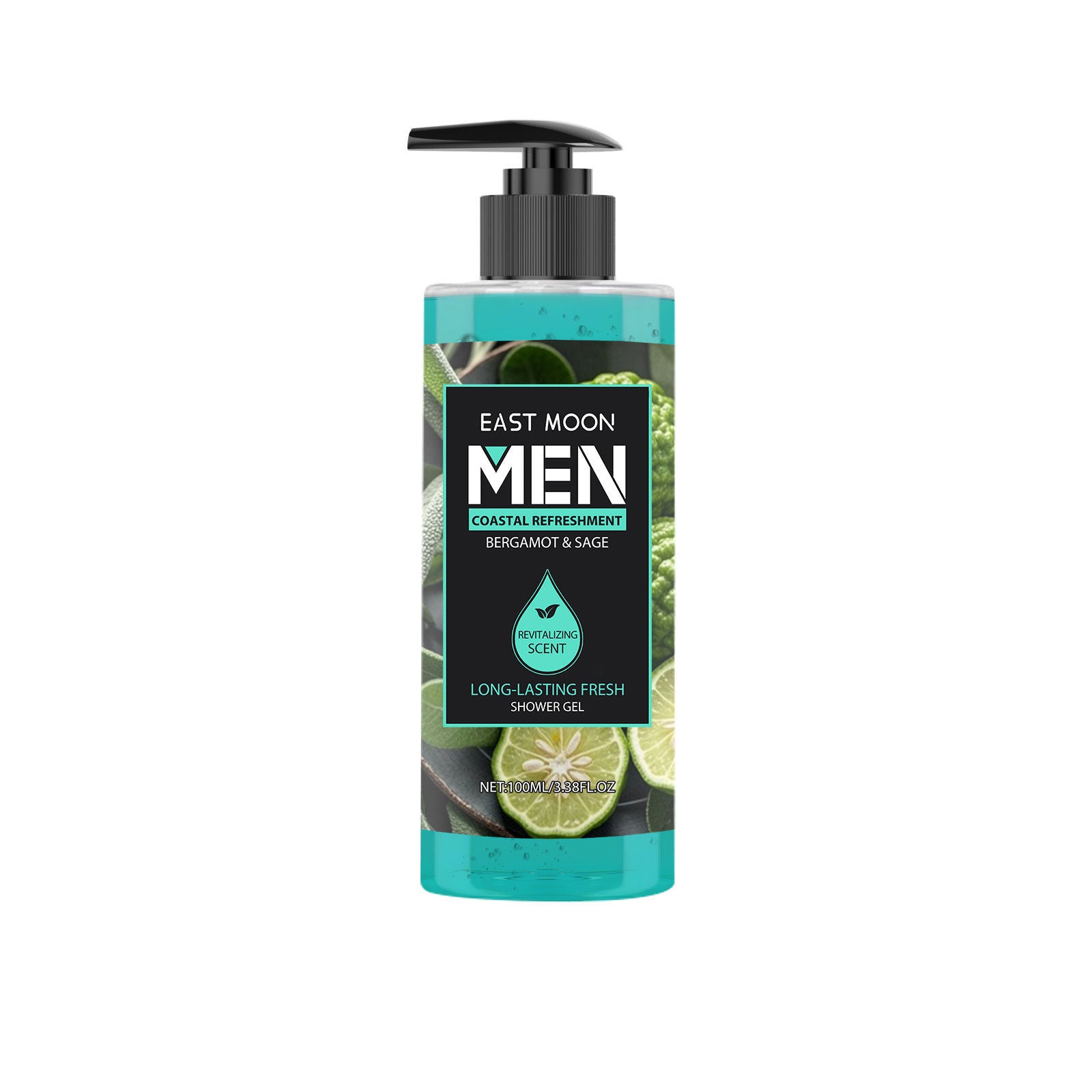 Bergamot Sage Shower Gel, Long Lasting Fragrance, Refreshing Body Wash ,100ml
