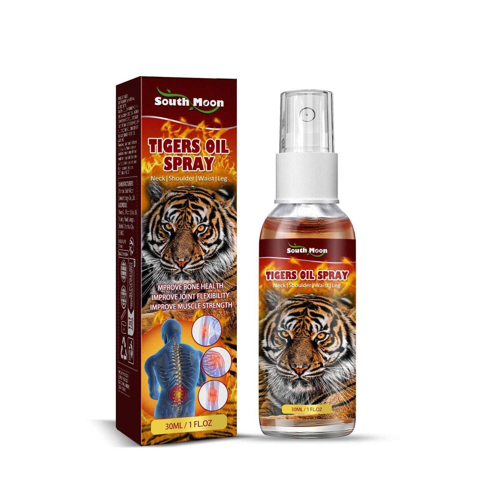 Tiger Oil Spray, Fast Relief for Joint and Muscle Pain, Natural Pain Relief, Arthritis, Rheumatism, Back and Neck Pain ,30ml