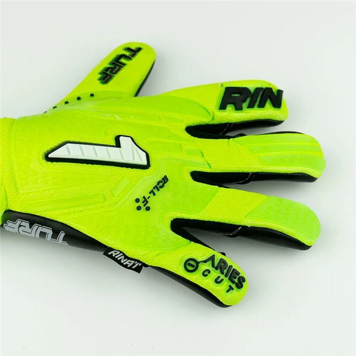 Goalkeeper Gloves Rinat Aries Némesis Turf Lime green Adults