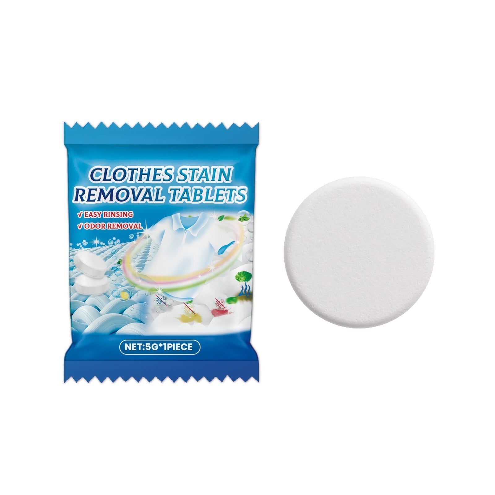 Clothes Cleaning Tablets, Deep Stain & Oil Removal, Fresh Fragrance ,5g