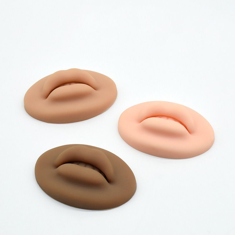 Open Mouth 3D Lip Best Practice Silicone Skin With Teeth Makeup Lip Mannequin