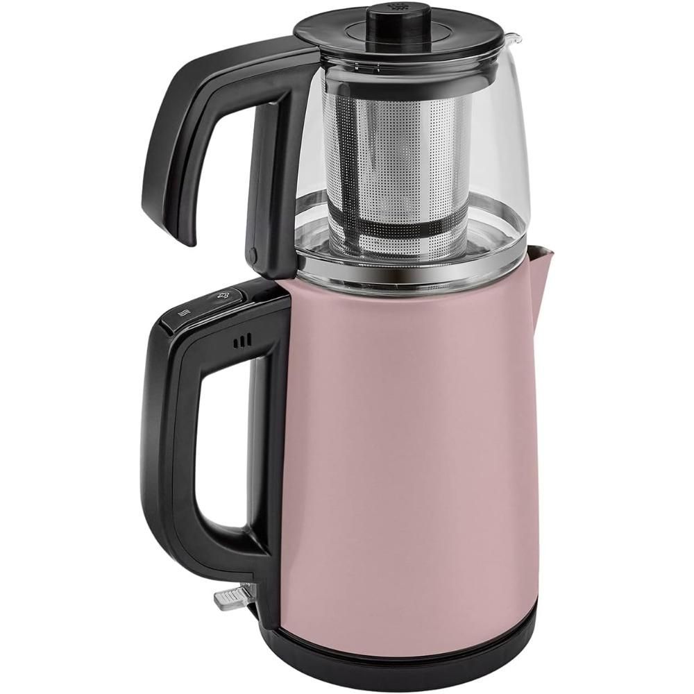 Karaca Tea Glass 2 in 1 Steel Tea Machine and Kettle Cosmic Lilac