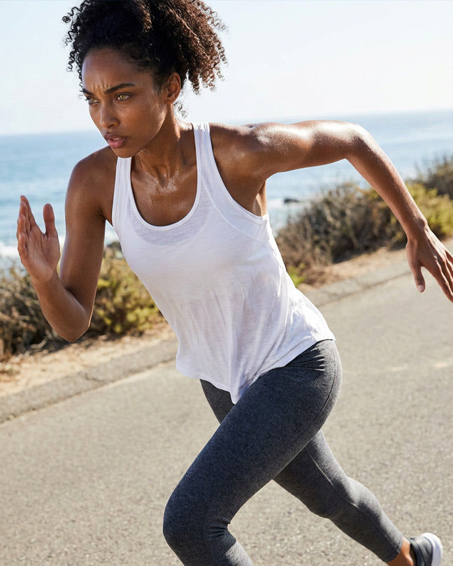 Under Armour White Nude-Back Training Tank
