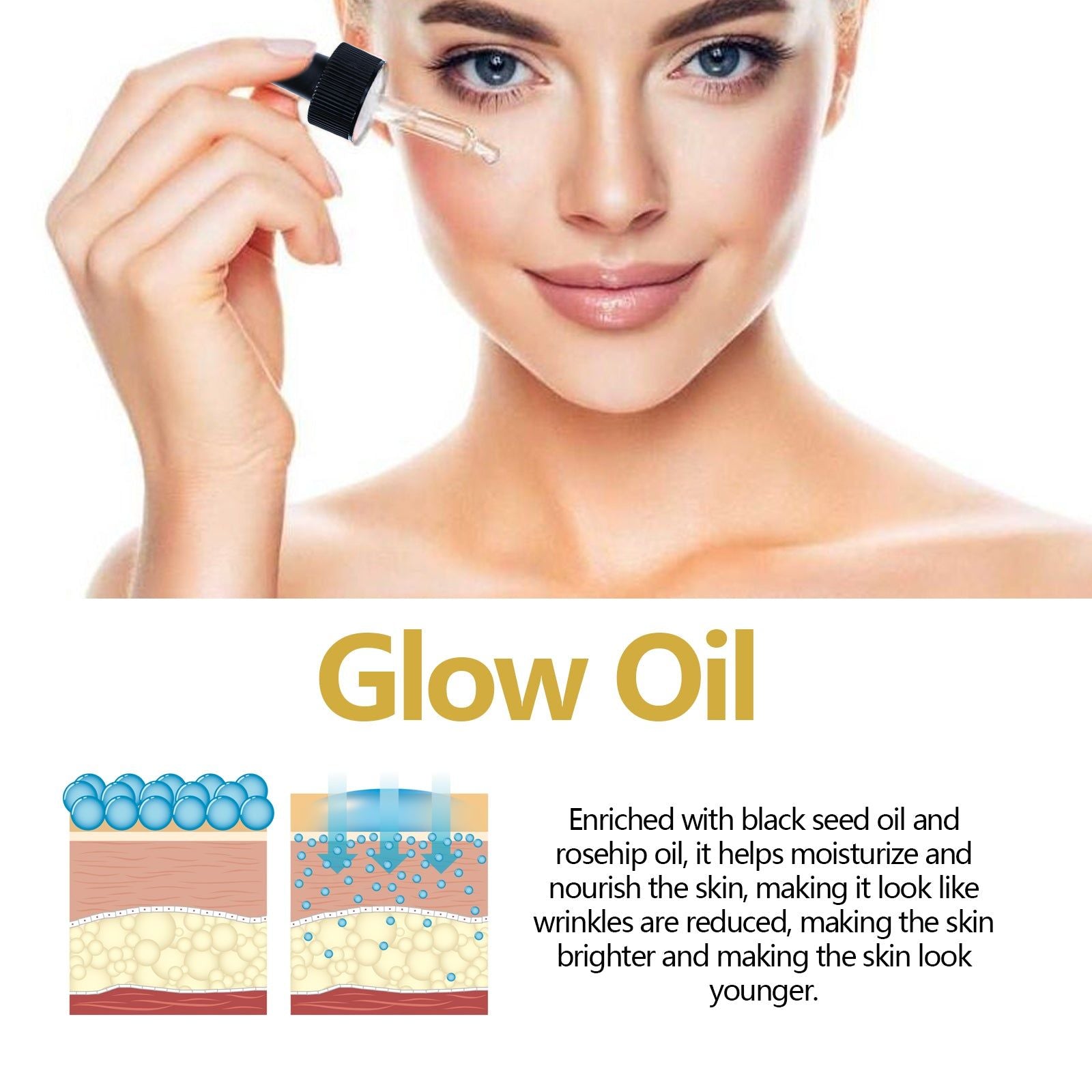 Revitalize Your Skin with Face Essential Oil, Hydrates, Tightens, and Brightens Fine Lines ,30ml
