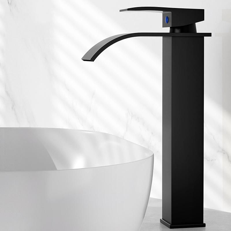 Waterfall Wash Basin Faucet S High Black