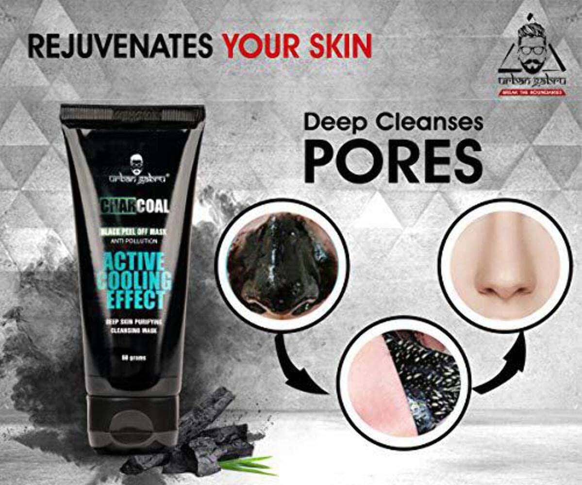 Urban Gabru Charcoal Peel Off Mask for Men & Women 60 gm