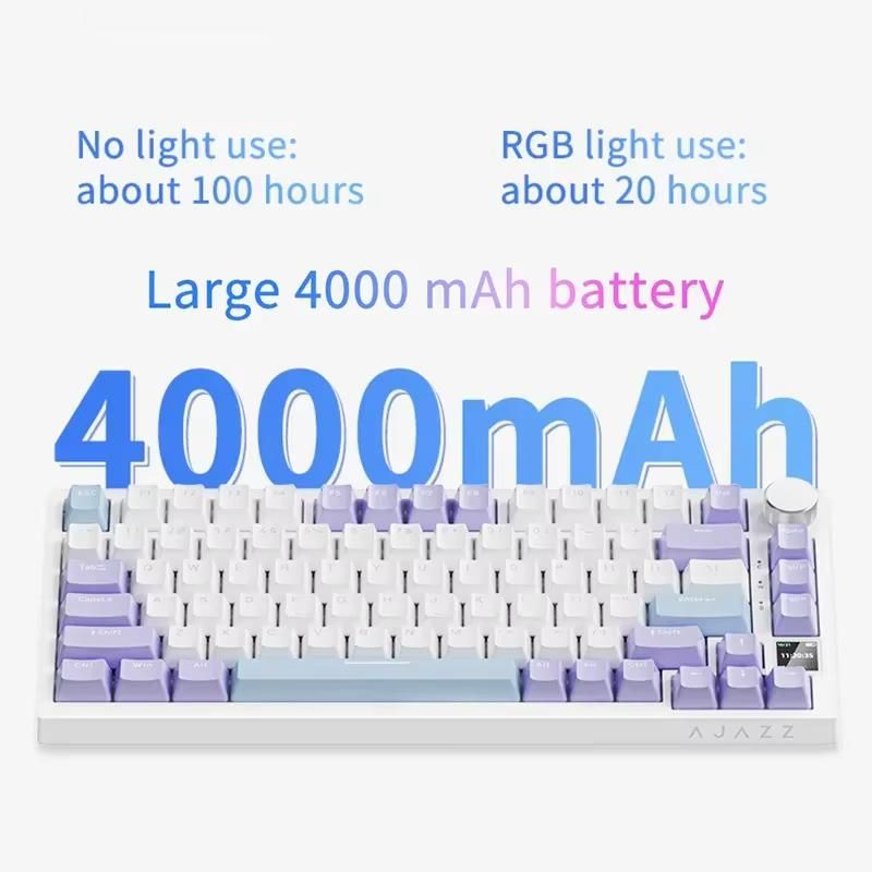 Ajazz AK820 Pro RGB Gaming Keyboard Gift Axis Purple
