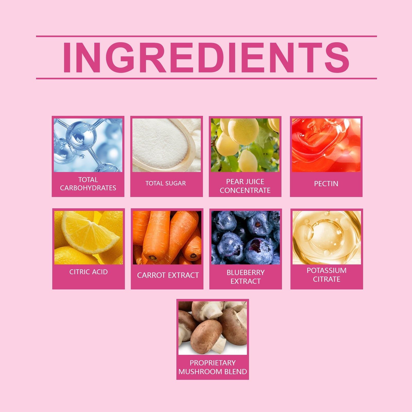 Boost Focus and Body Care with Mushroom Gummies, Easy Chew, Travel Friendly ,60pcs