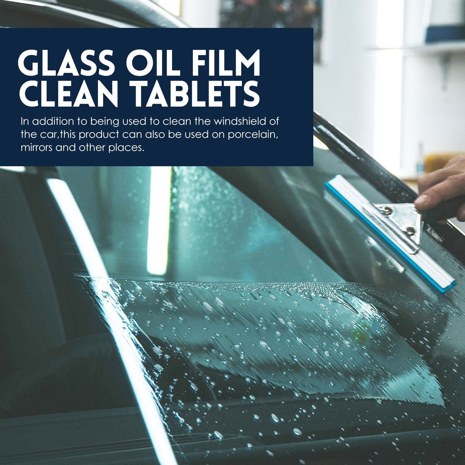 Concentrated Cleaning Tablet for Car Windshield, Rainproof, Anti-Fog, Easy Shine ,30pcs