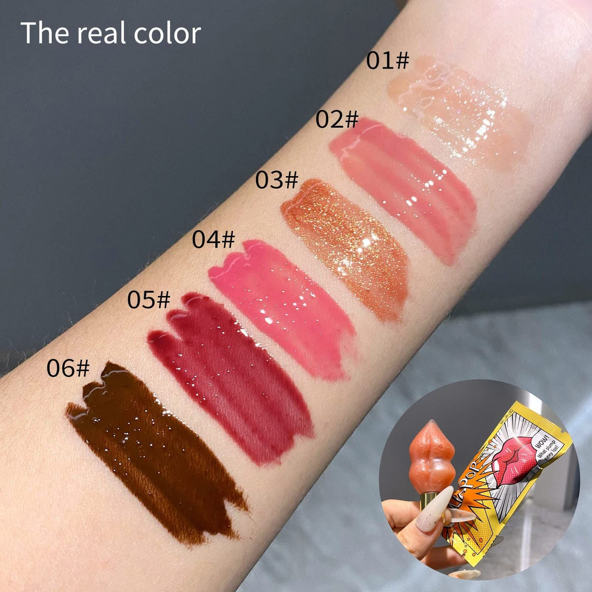 Lip Gloss Ginger Mint Lip Plumping Liquid Lip Color Moisturizing Lip Enhancer Lip Balm