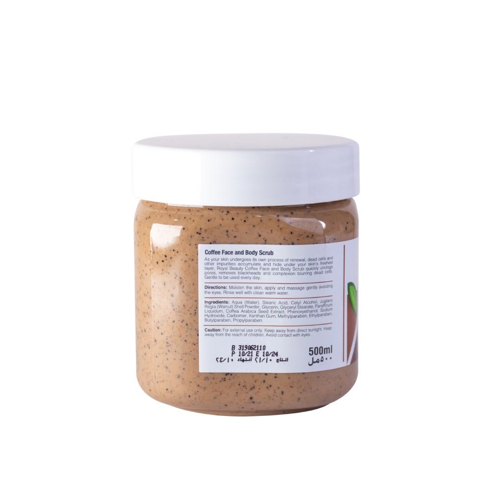 Royal Beauty Face & Body Scrub Coffee, 500ml