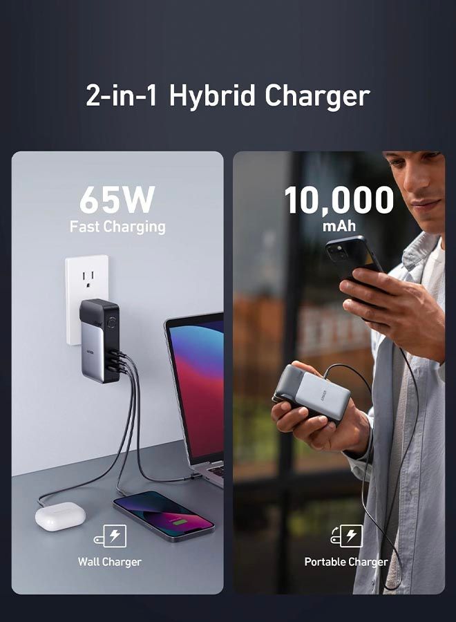 Anker 733  Power Bank 10,000mAh Black - A1651