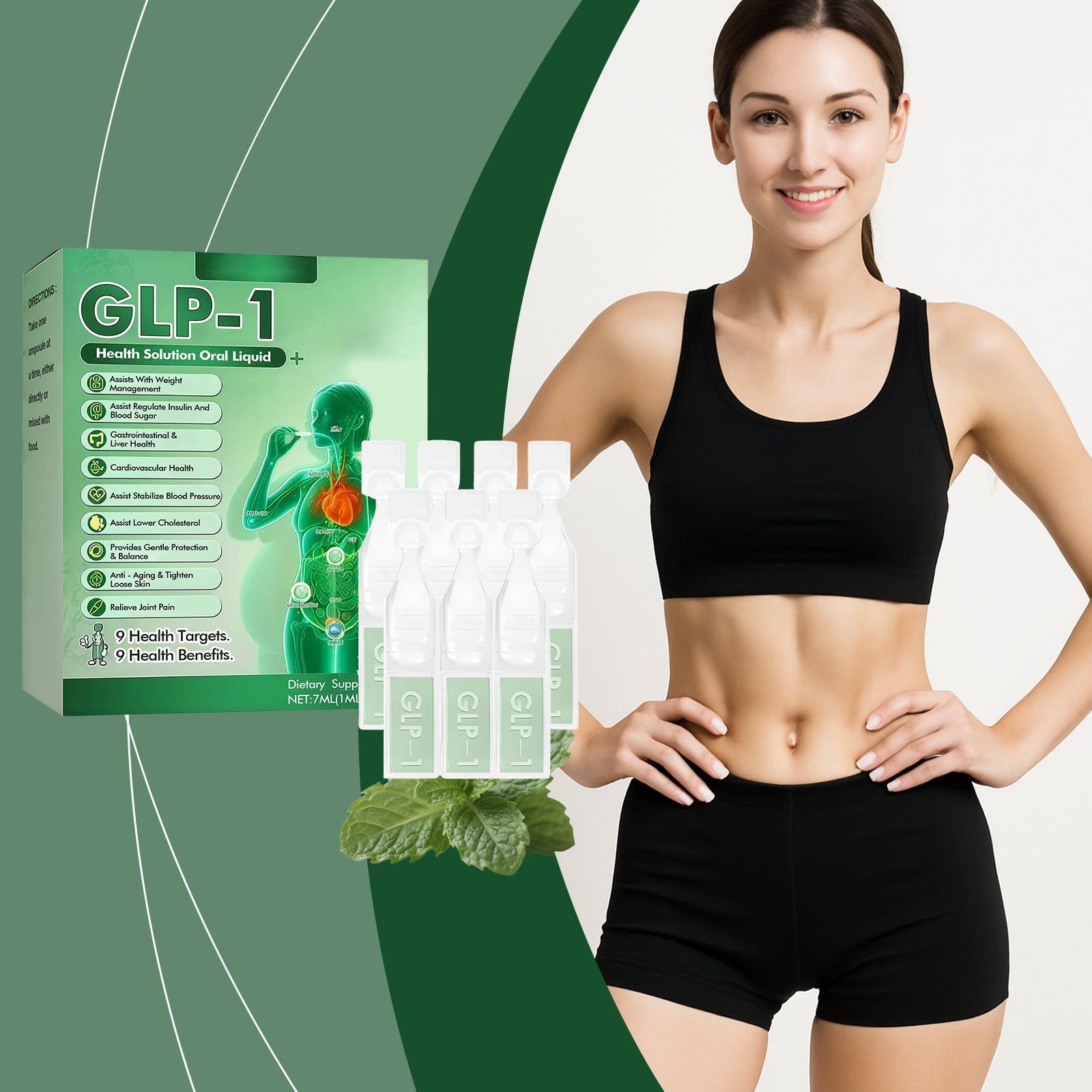 Boost Your Body Care with Green Tea & Moringa, Daily Digestive Support, Weight Management ,1 set