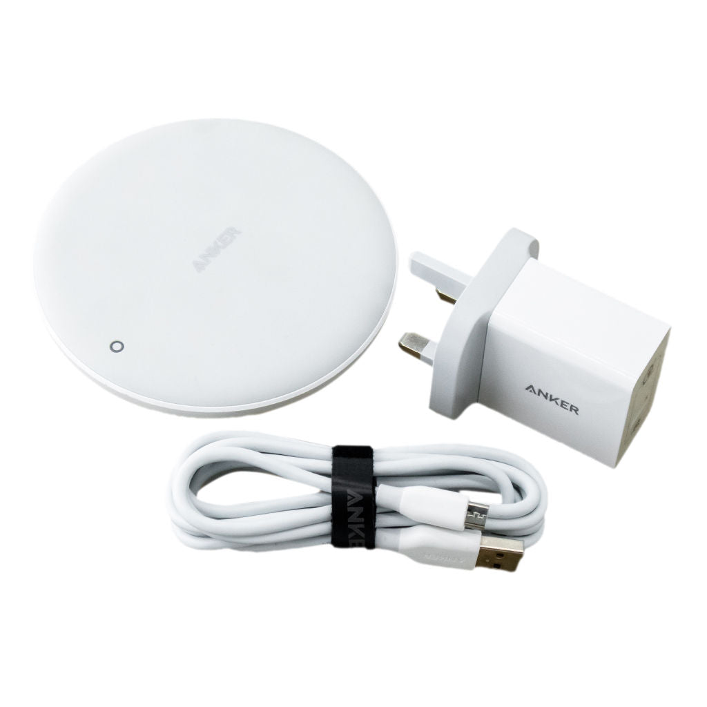 Anker PowerWave 7.5 Pad with Quick Charge 3.0 Charger, White